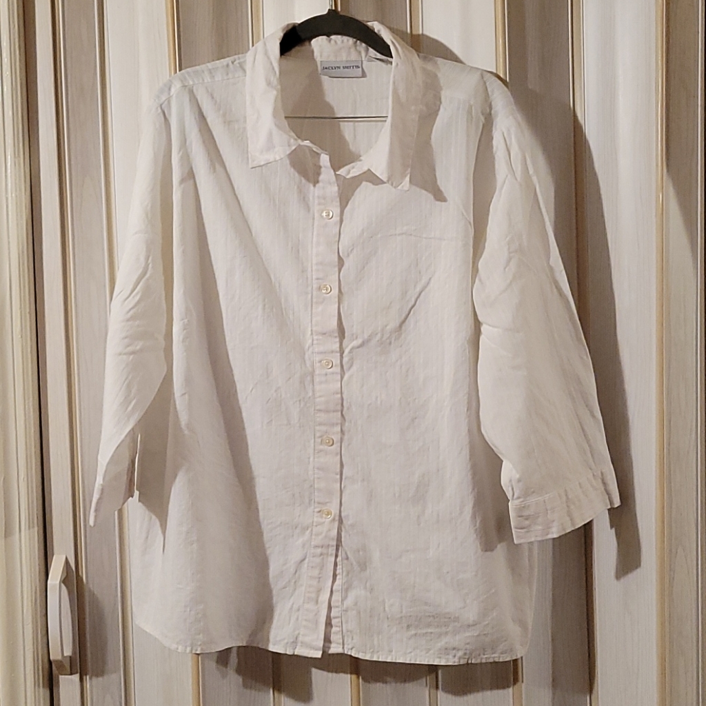 Basic White Striped Blouse